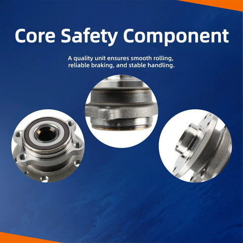 Front Wheel Bearing Hub Assembly Five Lug With ABS Compatible With Audi TT Quattro 2008 2015 A3 2009 2013 Q3 2015 2018 Tiguan