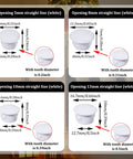 Four Sizes White Plastic Hole Plugs For Cabinet And Furniture Round End Caps For Screw Holes Size Details Chart