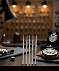 Five Piece Silver Movement Watch Stem Crown Kit For NH35 NH36 NH38 NH39 Movements And Repair Tools Spare Parts Set