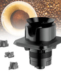 Slick Embedded Black Coffee Knock Box With Detachable Liner For Quick Puck Dumping And One Hand Cleanup showing automatic ejector design.