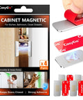 Four Sets Ultra Slim Magnetic Cabinet Door Catches No Drill Invisible Magnets For Cabinet And Drawer Closures With Extra Strong Adhesive