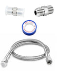 3/8 Inch Stainless Steel Flex Hose Npt Male Jumper 40 Inch Long For Air Compressors with fittings and PTFE tape
