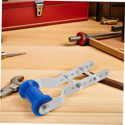Adjustable Keel Roller With Steel Frame Brackets For Boat Trailer And Rubber Wheel Sealed Bearing Design For Easy Trailer Loading And Smooth Boat Guiding On Universal Mounts With Mounting Bolts on wooden table