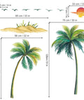 Palm Tree Wall Decals Large Green Tropical Plant Sticker For Walls Living Room Bedroom Office Decor Chill Vibe Peel And Stick