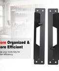 Truck Underbody Tool Box Mounting Kit with Heavy Duty Brackets in front of garage wall with tools background