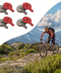 Mountain biking with Bike Disc Brake Pads Resin Bonded Semi Metal For Smooth Quiet Braking Replacement Kit For Mountain Bikes