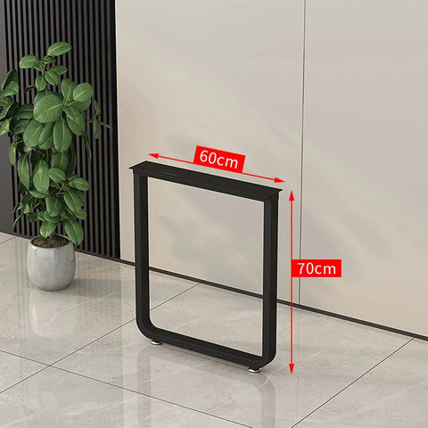 Badass 2 Pack Heavy Duty Steel Table Legs Industrial Modern Style for Dining Tables and Home Office Desks Rust Proof Finish, 60cm x 70cm.