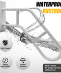 Rock Solid Outdoor Handicap Grab Bar For Steps Heavy Duty Wall Mount Handrail with smooth matte finish and waterproof design.