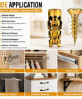 6x14mm Short Expansion Screw Set For Cabinet Hinges Quick Fix Stops Door Sagging And Wobble Restores Stripped Holes illustration
