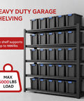 84 Inch Heavy Duty Metal Storage Shelving Unit with 5000 Lb Capacity 5 Tier Adjustable Freestanding Garage Shelves in use