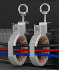Bridge Cable Guide Tool With 65mm Opening Roller And 330 Degree Adjustable Clamp For Construction Wiring And Conduits Smooth Spindle Rollers That Prevent Wire Abrasion And Fit Inner Outer Edges For Multi Angle Pulling, stainless steel clamp on bridge edge