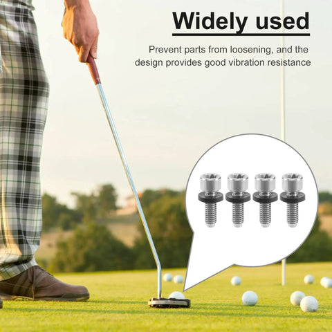 4Pc Beefy Golf Driver Screw Bolts Set Compatible With Taylormade M3 M4 M5 M6 SIM SIM 2 Stealth 2 Qi10 in use on golf course