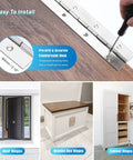 Heavy Duty 36 Inch Stainless Steel Piano Hinge 3 Inch Wide Continuous Hinge 2 Pack 0.06 Thick For Cabinets Doors Toolboxes shown installed.
