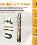 4kW 240V Hot Tub Heater Element Replacement for Balboa Spa and Flo Thru, titanium material showing corrosion resistance benefits.