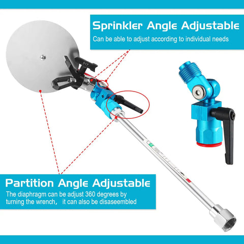 Universal 7 Piece Paint Sprayer Airless Spray Guide Accessory Kit with adjustable sprinkler and partition angles