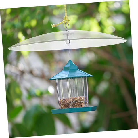 Clear Bird Feeder Rain Cover Dome For Outdoor Feeders And Hummingbird Feeders, Weatherproof Shield With Squirrel Baffle Protection