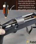 Badass Bolt Action Cleaner Bundle For Model 700 Platform With Quick Action Brush shown cleaning bolt action rifle action.