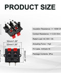 Four Way Spring Terminal Clip Push Release Connector Plate Jack Socket for Speaker Wiring, size details, durable build