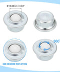 5Pcs 0 63 Inch Roller Ball Transfer Bearing Units Smooth Glide Nylon Casters for Conveyor Systems, showing a round ball unit design.
