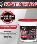Fast N Final Lightweight Spackling Patch And Prime In One Step For Walls White Gallon, product shown on shelf with labels.