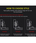 Guide on choosing styles for Stainless Steel Cabinet Hinges 10 Pack Hydraulically Damped Soft Close Concealed Hinges No Slam.