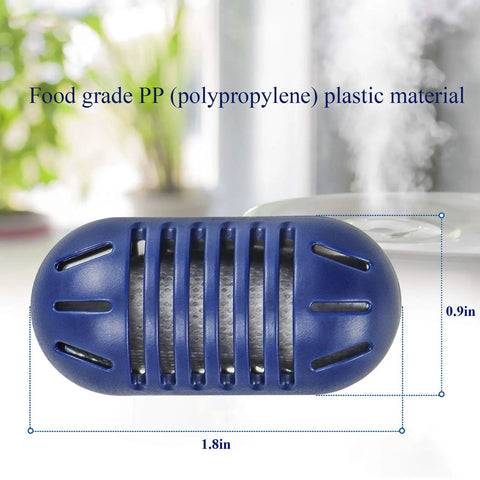 Dimensions of Demineralization Cartridge Filters For Ultrasonic Humidifiers, 1.8x0.9 inches, food grade PP material