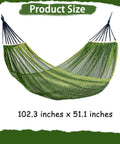 Compact Ultralight Camping Hammock With Tree Straps And Storage Bag No Stand Needed For Outdoor Use, green polyester hammock shown.