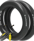 Fat Bike Inner Tubes 26x4.0 With Schrader Valve Two Pack Includes Tire Levers For Mountain Ebike Gravel And City Bikes