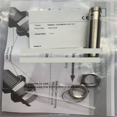 Proximity Switch Sensor NBB2-12GM50-A2-V1 E2-V1, metal inductive sensor, mounting components, industrial automation use