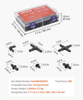 Ultimate 300 Piece Drip Irrigation Fittings Kit with barbed tees, straight connectors, and more, in plastic box shown.