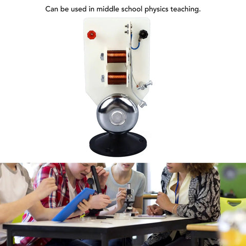 Top Shelf Electric Vertical Acoustics Demonstration Kit For Classroom Physics Labs And Science Teaching Aid To Visualize Air Sound Waves with electric bell and coils.