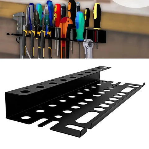 Wall Mount Hammer Holder And Heavy Duty Tool Organizer Rack For Garage And Workshop 40x14cm Carbon Steel Pegboard Style