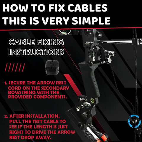 Drop Away Arrow Rest For Compound Bow, All Metal Construction With Felt To Preserve Smooth Arrow Flight, installation guide.