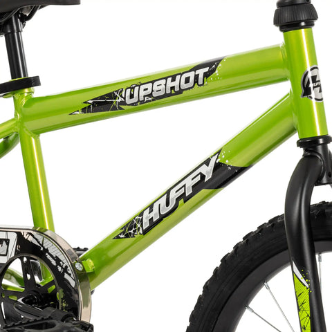 Growth Ready Kid Bike With 12 16 And 20 Inch Wheels, bold glossy green frame detail with black accents and brand decals