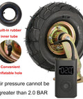 Heavy Duty Pneumatic Caster Wheels 8 Inch And 10 Inch 2 Pack Swivel Brake Fixed Casters with built-in rubber inner tube.