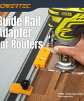 Router Guide Rail Adapter For Ryobi P601 PCL424 PCL424B And Ridgid R2911 Trim Routers shown on a wooden surface
