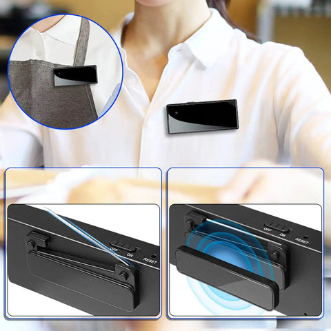 Mini Spy Nanny Cam Body Camera 1080P Wearable Badge Style With Magnetic Clip on aprons and shirt for security use