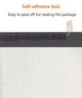 Poly Bubble Mailer 8.5x12 Inches Self Seal With Three Sixteenths Inch Air Bubble Interior, showing tear-resistant seal