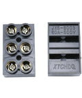Lyot 500V 60A 3 Position Double Row Screw Terminal Block Set of 2 Panels with Electrical Barrier ABS Flame Retardant Housing
