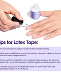 Applying Liquid Latex For Nails Peel Off Cuticle Guard Skin Barrier Protector For Nail Polish Nail Art At Home Manicure 15ml Gel Polish Shield Tape White Gift For Women to nails.