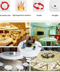 Glass Lazy Susan Turntable For Dining Table 120cm Clear 47 Inch Beast 360 Degree Swivel Rotating Serving Tray in dining setups