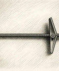 Quarter Inch By Three Inch Carbon Steel Toggle Bolt Wing Anchor Pack Of 50 For Hollow Wall Surfaces Ideal For Block And Drywall