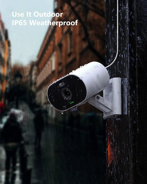 Outdoor Indoor Security Cam 1080P 2.4Ghz WiFi Color Night Vision Spotlight IP65 Waterproof With Human Detection mounted outdoors