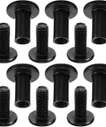 Socket Drive Cap Bolts And Nuts Kit For Furniture Projects With Anti Loosening Feature, 20-Piece Black Iron Set, Medium Size Replacement Screws
