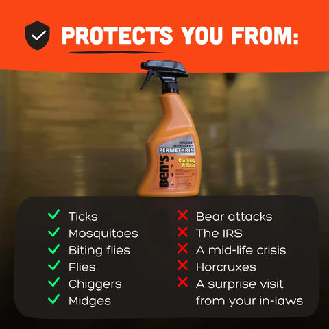 Long Lasting Insect Repellent For Outdoor Clothes And Gear With Zero Point Five Percent Permethrin Bonds To Fabric Bottle