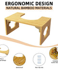 Foldable Bamboo Poop Stool For Grown Ups With Anti Slip Surface Squat Style Toilet Stool Ergonomic Design