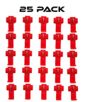 Easy Solderless Wire Quick Splice Connectors For 18 To 22 Gauge Pack Of 25 Red Color Snap Shut No Solder Required