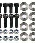 Bottom Mount Seat Hardware Kit For Racing Seats Sliders And Brackets with eight bolts, washers, and nuts