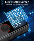 Portable Tire Inflator Air Compressor 150 PSI Cordless Pump With LED Light And Digital Pressure Gauge display screen