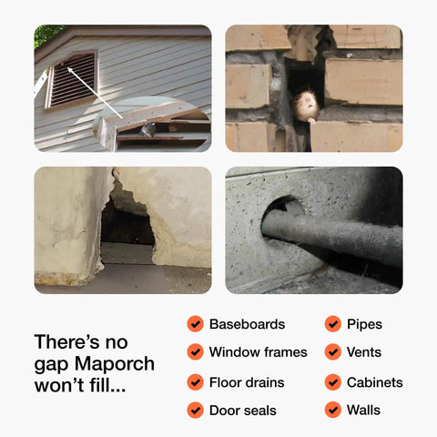 Steel Wool Pest Blocker 2 Pack For Mouse Control And Rodent Deterrent sealing gaps in various home areas like pipes and walls.
